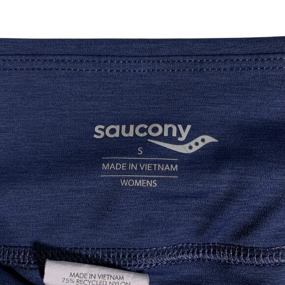 Saucony Leggings Cropped Blue Stretchy Pockets Active Workout Women's S - Picture 8 of 9